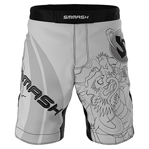 SMMASH Koi Deporte Profesionalmente Pantalones Cortos MMA para Hombre, Shorts MMA, BJJ, Grappling, Krav Maga, Material Transpirable y Antibacteriano, (M)