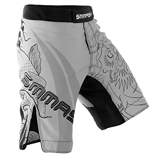 SMMASH Koi Deporte Profesionalmente Pantalones Cortos MMA para Hombre, Shorts MMA, BJJ, Grappling, Krav Maga, Material Transpirable y Antibacteriano, (M)