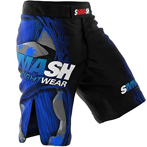 SMMASH Machine Deporte Profesionalmente Pantalones Cortos MMA para Hombre, Shorts MMA, BJJ, Grappling, Krav Maga, Material Transpirable y Antibacteriano, (L)