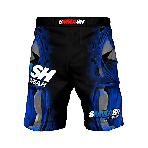 SMMASH Machine Deporte Profesionalmente Pantalones Cortos MMA para Hombre, Shorts MMA, BJJ, Grappling, Krav Maga, Material Transpirable y Antibacteriano, (XXL)