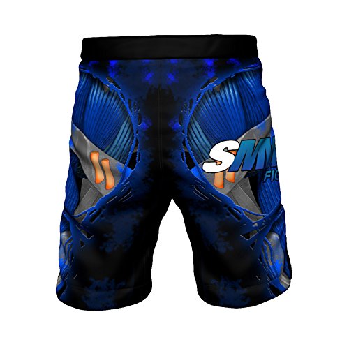 SMMASH Machine Deporte Profesionalmente Pantalones Cortos MMA para Hombre, Shorts MMA, BJJ, Grappling, Krav Maga, Material Transpirable y Antibacteriano, (XXL)