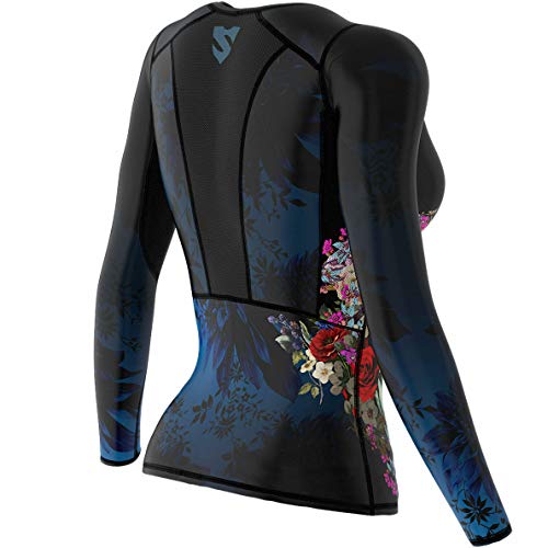 SMMASH Muerte Womens Long Sleeve Compression Tops, Breathable and Light, Functional Thermal Shirt for Crossfit, Fitness, Yoga, Gym, Running, Sport Long Sleeved, Antibacterial Material… (S)