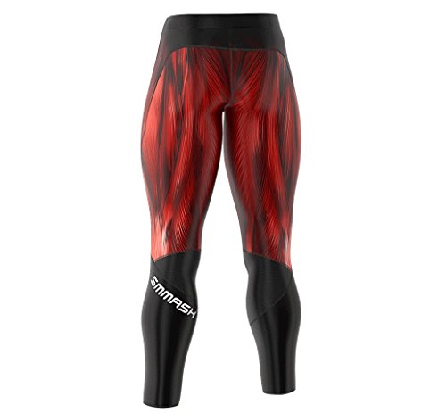 SMMASH Muscle Deportivo Largo Leggins Hombre, Pantalones Largo Deporte Dombre por un Gimnasio de Yoga Corrientes, Material Transpirable y Antibacteriano, (M)