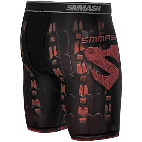 SMMASH SAMURAI Pantalones cortos para hombre Vale Tudo para artes marciales, kick boxing, muay thai, K1 y entrenamiento de gimnasio (L)