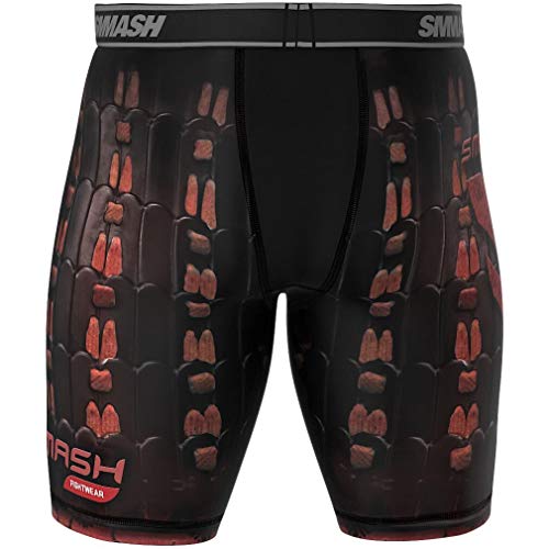 SMMASH SAMURAI Pantalones cortos para hombre Vale Tudo para artes marciales, kick boxing, muay thai, K1 y entrenamiento de gimnasio (L)