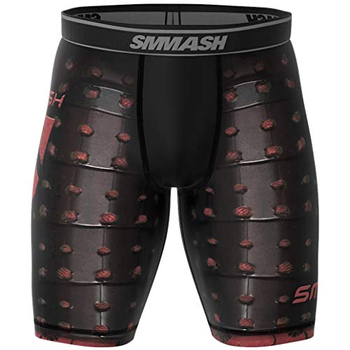 SMMASH SAMURAI Pantalones cortos para hombre Vale Tudo para artes marciales, kick boxing, muay thai, K1 y entrenamiento de gimnasio (L)