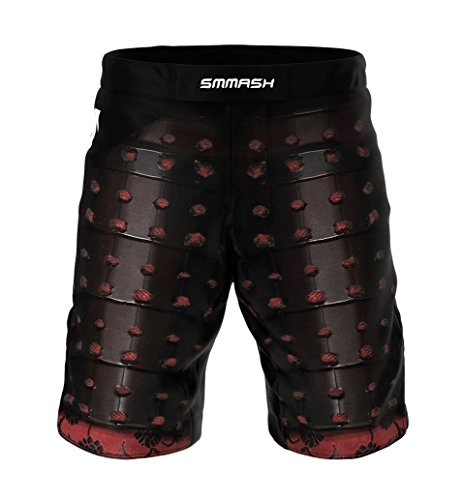 SMMASH Shadow 2.0 Deporte Profesionalmente Pantalones Cortos MMA para Hombre, Shorts MMA, BJJ, Grappling, Krav Maga, Material Transpirable y Antibacteriano, (XXL)