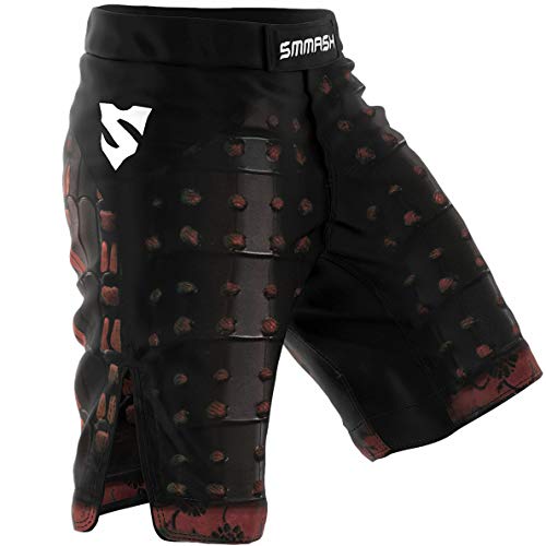 SMMASH Shadow 2.0 Deporte Profesionalmente Pantalones Cortos MMA para Hombre, Shorts MMA, BJJ, Grappling, Krav Maga, Material Transpirable y Antibacteriano, (XXL)