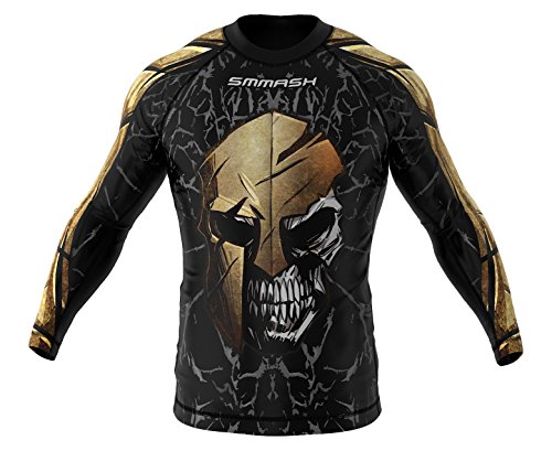 SMMASH Sparta Camiseta de Manga Larga para Hombre para MMA, UFC, BJJ (XL)