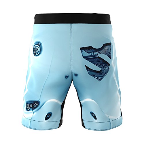 SMMASH Steel Armour Deporte Profesionalmente Pantalones Cortos MMA para Hombre, Shorts MMA, BJJ, Grappling, Krav Maga, Material Transpirable y Antibacteriano, (XL) SMMASH Steel Armour Deporte Profesionalmente Pantalones Cortos MMA para Hombre, Shorts MMA, BJJ, Grappling, Krav Maga, Material Transpirable y Antibacteriano, (XL)