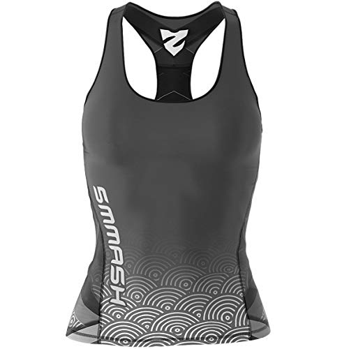 SMMASH Vitrage Sport Top Tank para Mujer, Camiseta de Tirantes Deportivas, Camiseta sin Manga para Fitness, Yoga, Formación, Material Transpirable y Antibacteriano, (M)