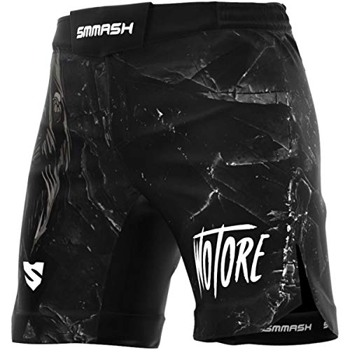 SMMASH Wotore Gorilla Deporte Profesionalmente Ultraligero Pantalones Cortos MMA para Hombre, Shorts MMA, BJJ, Grappling, Krav Maga, Material Transpirable y Antibacteriano, (M)