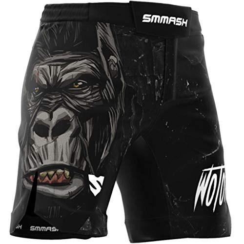 SMMASH Wotore Gorilla Deporte Profesionalmente Ultraligero Pantalones Cortos MMA para Hombre, Shorts MMA, BJJ, Grappling, Krav Maga, Material Transpirable y Antibacteriano, (M) SMMASH Wotore Gorilla Deporte Profesionalmente Ultraligero Pantalones Cortos MMA para Hombre, Shorts MMA, BJJ, Grappling, Krav Maga, Material Transpirable y Antibacteriano, (M)