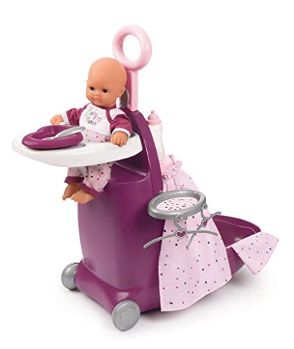 Smoby- Trolley para muñecos, Color Morado (220346) Smoby- Trolley para muñecos, Color Morado (220346)