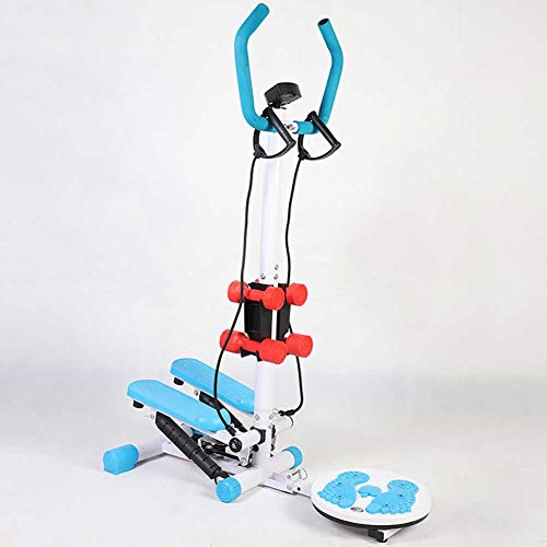 Smoothlycd Stepper Home Swing Fitness Step Machine con Apoyabrazos Twist Disc Dumbbells Cardio Training Trainer Equipment Ciclismo Bicicleta Pierna Brazo Muslo Ejercitador Entrenamiento,Azul Smoothlycd Stepper Home Swing Fitness Step Machine con Apoyabrazos Twist Disc Dumbbells Cardio Training Trainer Equipment Ciclismo Bicicleta Pierna Brazo Muslo Ejercitador Entrenamiento,Azul