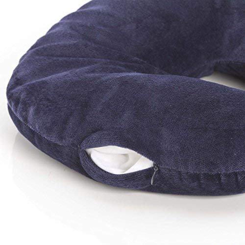 Smoothy Almohada cervical de viaje con funda de forro polar y microperlas Smoothy Almohada cervical de viaje con funda de forro polar y microperlas