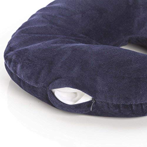 Smoothy Almohada cervical de viaje con funda de forro polar y microperlas