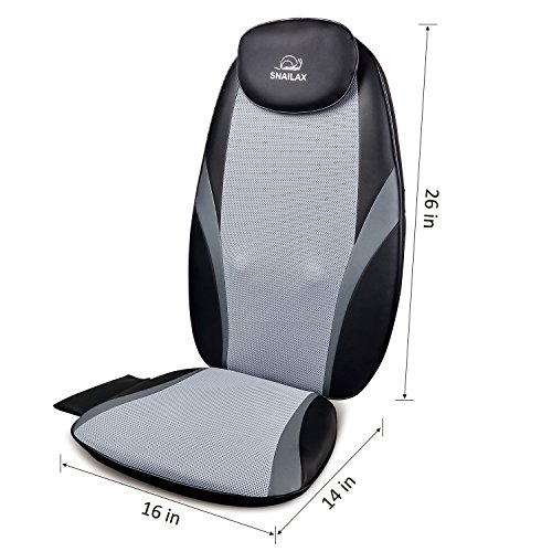 SNAILAX Asiento Masajeador Shiatsu Masaje de espalda Calefacción Silla relajante Amasar Rodando para la oficina en casa SL256-ES SNAILAX Asiento Masajeador Shiatsu Masaje de espalda Calefacción Silla relajante Amasar Rodando para la oficina en casa SL256-ES