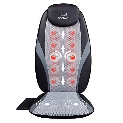 SNAILAX Asiento Masajeador Shiatsu Masaje de espalda Calefacción Silla relajante Amasar Rodando para la oficina en casa SL256-ES SNAILAX Asiento Masajeador Shiatsu Masaje de espalda Calefacción Silla relajante Amasar Rodando para la oficina en casa SL256-ES