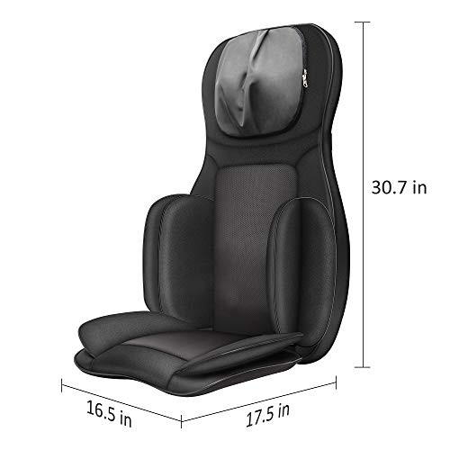 Snailax Cojín de Masaje de Cuerpo Complete - Masajeador de cuello y espalda Shiatsu con compresor de calor y aire, Asiento de masaje de amasamiento, masajeador de Shiatsu para aliviar la fatiga Snailax Cojín de Masaje de Cuerpo Complete - Masajeador de cuello y espalda Shiatsu con compresor de calor y aire, Asiento de masaje de amasamiento, masajeador de Shiatsu para aliviar la fatiga