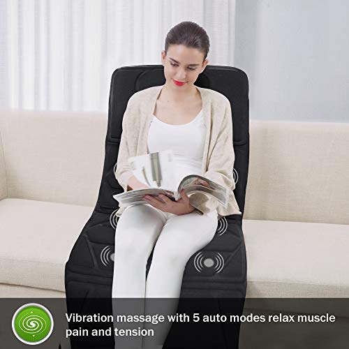 Snailax Colchón de masaje calefactado - 10 motores Cojín de colchón de masaje vibrante con 2 almohadillas térmicas para todo el cuerpo, masaje con calor, relajación muscular SL391S Snailax Colchón de masaje calefactado - 10 motores Cojín de colchón de masaje vibrante con 2 almohadillas térmicas para todo el cuerpo, masaje con calor, relajación muscular SL391S