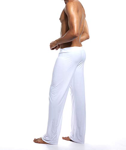 snaked cat Pantalones deportivos sueltos para hombre con cuerda elástica en la cintura, pijama de seda suave de hielo