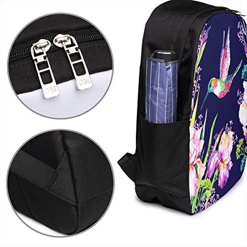 SNFDFS Mochila Bolsas con Puerto USB 15,6 Pulgadas, Moda Mochila De Viaje Camping Casual Mochila Lirios Flor zumbido Mochila Escolar Mochila