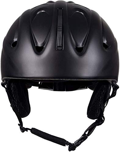 SNFHL Casco de Esquí de Invierno, Casco Ligero Unisex para Nieve, Snowboard Cálido y Resistente al Viento, Matt Black-M