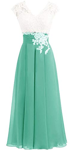 Snow Lotus Vestido de noche para mujer con botones de encaje para madre de la novia, con mangas de gorra, vestido de noche Snow Lotus Vestido de noche para mujer con botones de encaje para madre de la novia, con mangas de gorra, vestido de noche