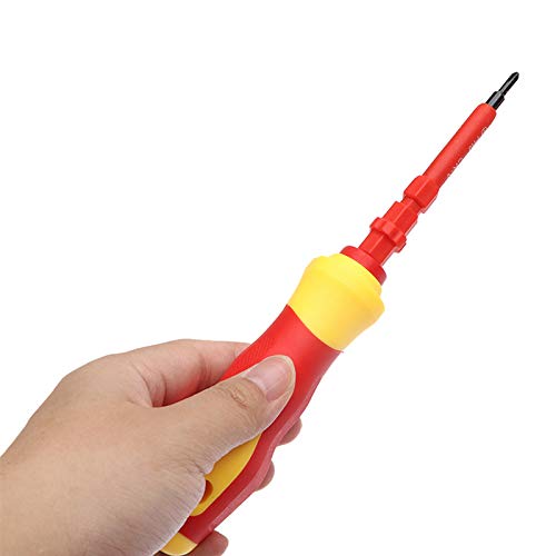 SNOWINSPRING Juego de Herramientas de Mano Kit de Bolígrafo de Electricista de Aislamiento Avanzado Juego de Destornilladores Pelacables Automático Alicates para Prensar Tubos SNOWINSPRING Juego de Herramientas de Mano Kit de Bolígrafo de Electricista de Aislamiento Avanzado Juego de Destornilladores Pelacables Automático Alicates para Prensar Tubos