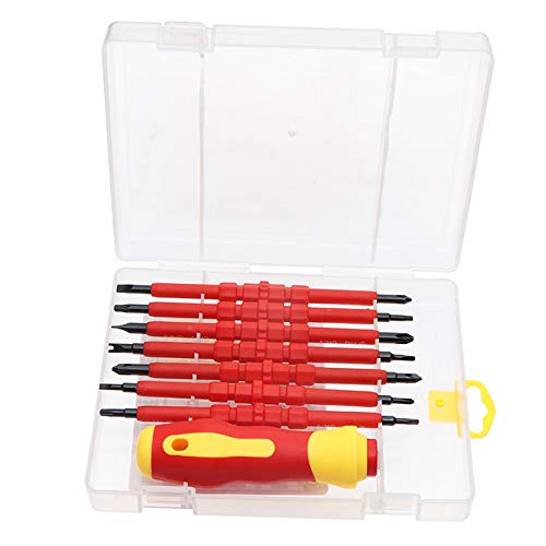 SNOWINSPRING Juego de Herramientas de Mano Kit de Bolígrafo de Electricista de Aislamiento Avanzado Juego de Destornilladores Pelacables Automático Alicates para Prensar Tubos SNOWINSPRING Juego de Herramientas de Mano Kit de Bolígrafo de Electricista de Aislamiento Avanzado Juego de Destornilladores Pelacables Automático Alicates para Prensar Tubos