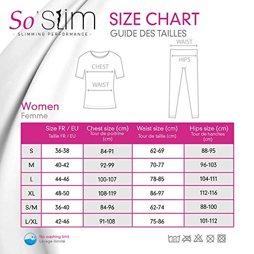 So Slim – Leggings anticelulítico para mujer – Acción adelgazante y efecto push Up – Tecnología francesa Cosméto Ceremic Negro M So Slim – Leggings anticelulítico para mujer – Acción adelgazante y efecto push Up – Tecnología francesa Cosméto Ceremic Negro M
