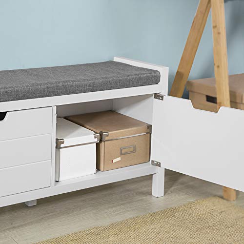 SoBuy FSR63-W Zapatero Banco con 2 Puertas para Guardar y Ordenar,ES (Zapatero) SoBuy FSR63-W Zapatero Banco con 2 Puertas para Guardar y Ordenar,ES (Zapatero)