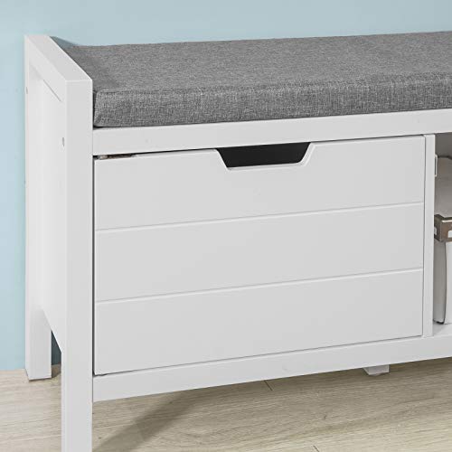 SoBuy FSR63-W Zapatero Banco con 2 Puertas para Guardar y Ordenar,ES (Zapatero) SoBuy FSR63-W Zapatero Banco con 2 Puertas para Guardar y Ordenar,ES (Zapatero)