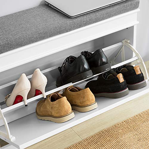 SoBuy FSR82-L-W Banco Zapatero con 1 Cajón Organizador para Zapatos 75 x 24 x 51 cm ES SoBuy FSR82-L-W Banco Zapatero con 1 Cajón Organizador para Zapatos 75 x 24 x 51 cm ES