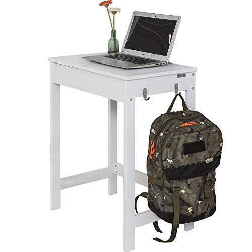 SoBuy FWT43-W,Escritorio con Un Cajón y 2 Percheros,H76 cm,Mesa de Ordenador SoBuy FWT43-W,Escritorio con Un Cajón y 2 Percheros,H76 cm,Mesa de Ordenador