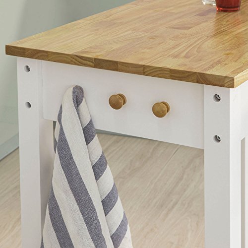 SoBuy Set de 1 Mesa y 2 taburetes Mesa Alta de Bar y 2 taburetes Mesa Comedor FWT50-WN ES SoBuy Set de 1 Mesa y 2 taburetes Mesa Alta de Bar y 2 taburetes Mesa Comedor FWT50-WN ES