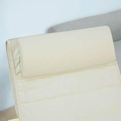 SoBuy Silla de relax, mecedora (reposapiernas ajustable), sillón de relax FST16-W (beige) (Mecedora) SoBuy Silla de relax, mecedora (reposapiernas ajustable), sillón de relax FST16-W (beige) (Mecedora)