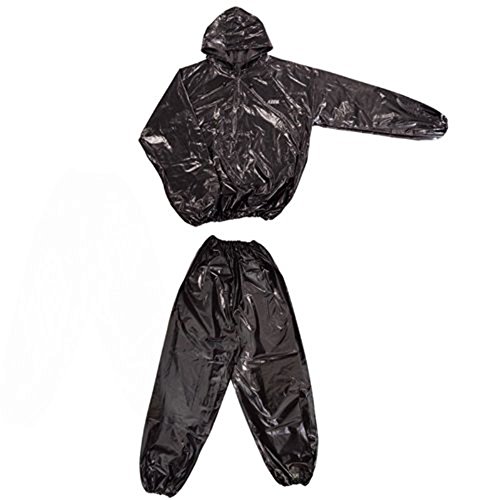 Soccik Traje de sauna de PVC resistente, para fitness, pérdida de peso, talla L, color negro Soccik Traje de sauna de PVC resistente, para fitness, pérdida de peso, talla L, color negro