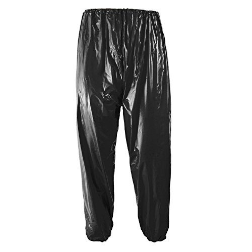 Soccik Traje de sauna de PVC resistente, para fitness, pérdida de peso, talla L, color negro