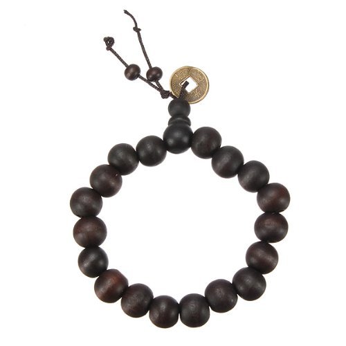 SODIAL Pulsera Budista de Madera Muneca de Sandalo con Cuentas