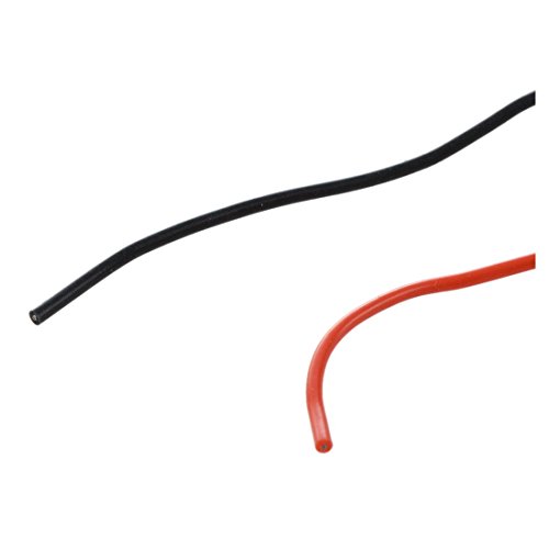SODIAL (R) 2x 3M 24 calibre AWG de caucho de silicona cable de alambre Rojo Negro Flexible [Varios].