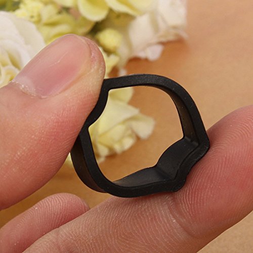 SODIAL Retenedor de correa para reloj Negro Hebilla de Caucho de anillo 24mm SODIAL Retenedor de correa para reloj Negro Hebilla de Caucho de anillo 24mm