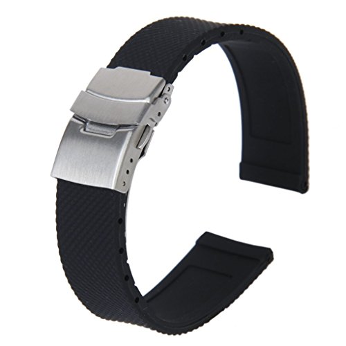 SODIAL(R) Banda Reloj Pulsera Con Hebilla Correa Silicona Caucho Impermeable 20mm Deportes SODIAL(R) Banda Reloj Pulsera Con Hebilla Correa Silicona Caucho Impermeable 20mm Deportes