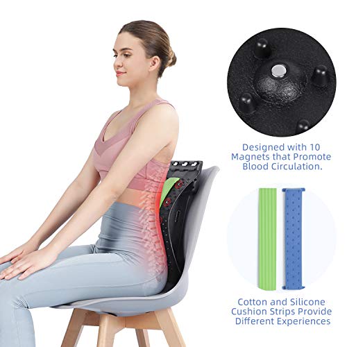 SODOLIFE 4 Niveles Ajustables Camilla de Espalda, Masajeador Lumbar Dispositivo Estiramiento Espalda, Back Stretcher para Aliviar el Dolor de Espalda y Postura Correcta