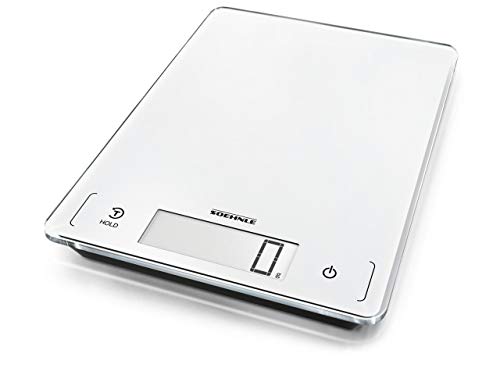 Soehnle Báscula de cocina Page Profi 300, peso digital blanco con función Sensor Touch, balanza electrónica hasta 20 kg (precisión de 1 g)