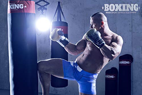 SOGO Sport Saco de Boxeo Relleno, Saco de Arena, MMA, Kick Boxing, Muay Thai, Artes Marciales, Punching Bag, Fitness, Adultos, tamaño L (13kg)