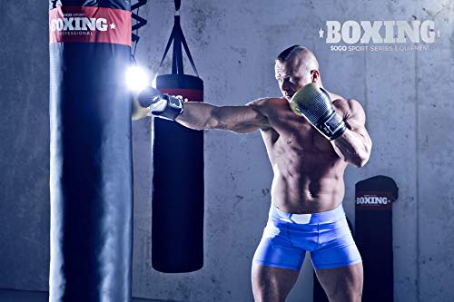 SOGO Sport Saco de Boxeo Relleno, Saco de Arena, MMA, Kick Boxing, Muay Thai, Artes Marciales, Punching Bag, Fitness, Adultos, tamaño XL (20kg)