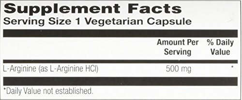 Solaray L-Arginine 500mg | L-Arginina | 100 VerCaps