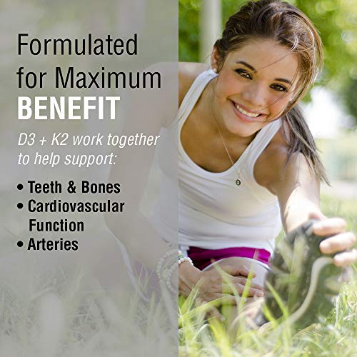 Solaray Vitamina D3 + K2 | Favorece la absorción de calcio y apoya al sistema cardiovascular y arterial | Sin Soja, gluten | Apto para Vegetarianos | 60 VegCap Solaray Vitamina D3 + K2 | Favorece la absorción de calcio y apoya al sistema cardiovascular y arterial | Sin Soja, gluten | Apto para Vegetarianos | 60 VegCap